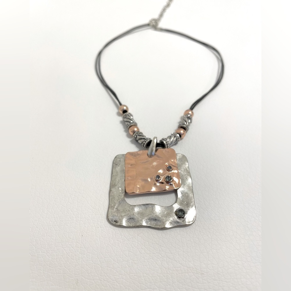 Vintage America Bronze and Silver Necklace